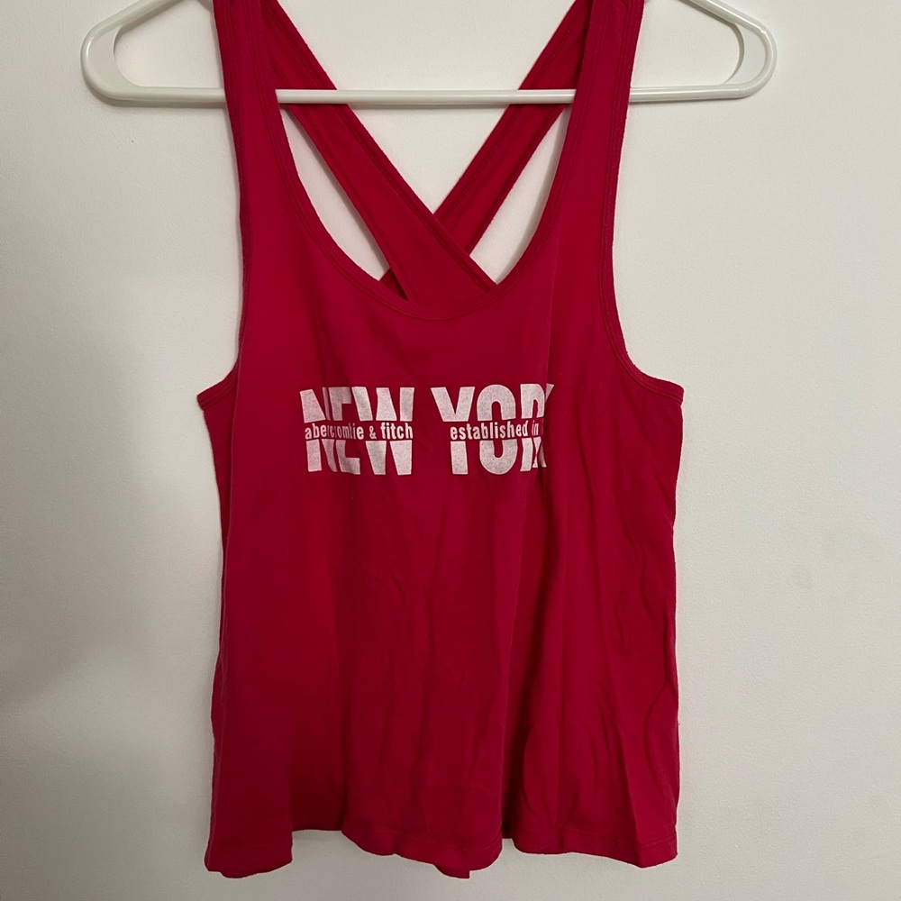 Abercrombie & Fitch Women's Red Tank Top